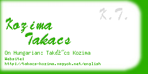 kozima takacs business card